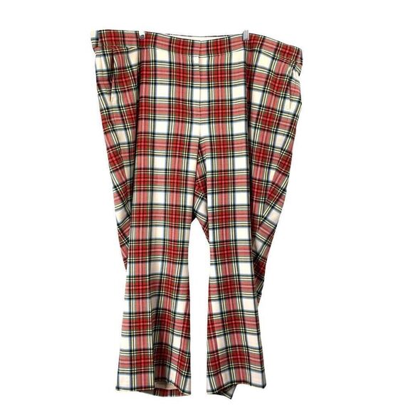 J. Crew Willa cropped flare wool blend pants Size 24 Snowy Stewart tartan plaid - Picture 2 of 10